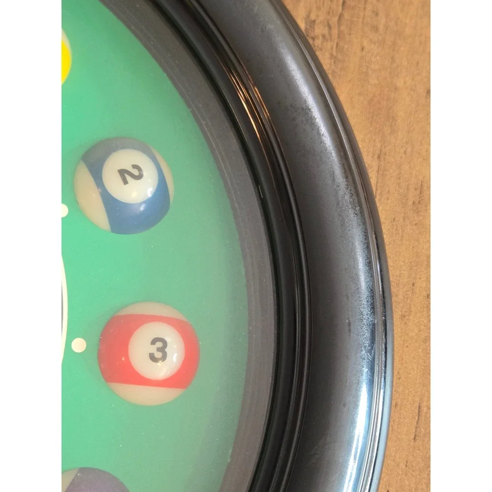 Vintage Billiards Pool Ball Neon Wall Clock LED Light Game Room Decor 12
